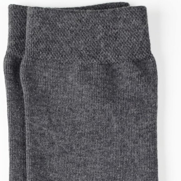 Women's Soft Combed Cotton Dress Socks Seamless Toe Black White Gray Navy Blue B - Picture 7 of 9